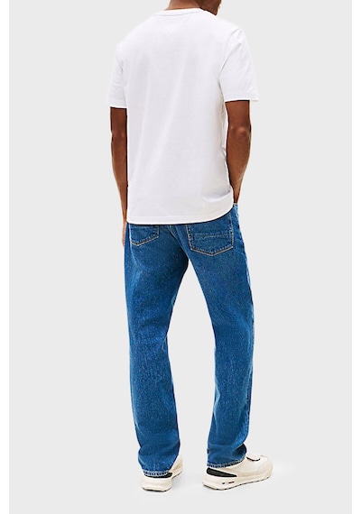 Tommyhilfiger Regular Fit Bisiklet Yaka Logolu Erkek T Shirt Beyaz