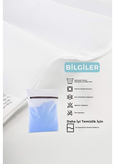 Çamaşırları Düzenler, Makinede Karışmasını Engeller, Kolayca Ayrımını Sağlar 3'lü Fermuarlı Set Tr Diğer
