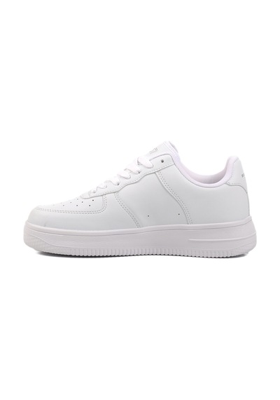 Beyaz Bağcıklı Unisex Spor Ayakkabı 042 G Beyaz-beyaz Beyaz