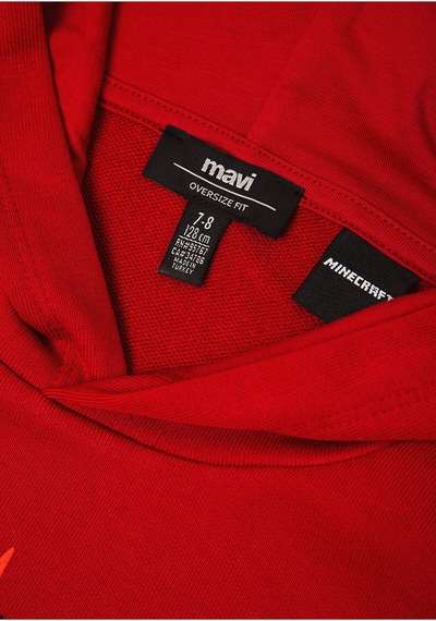 Mavi Mınecraft Sweatshırt Kırmızı Sweatshırt M6s10188-80638 Kırmızı KIrmızı