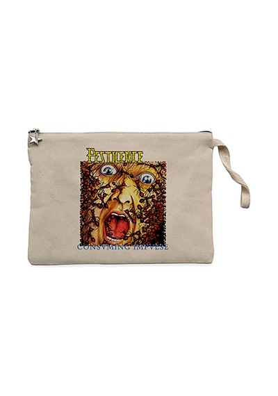 Pestilence Consuming İmpulse Krem Clutch Cüzdan / El Çantası Krem