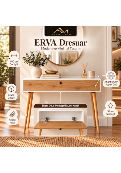 Erva 100 Cm Tek Kapaklı Ahşap Ayaklı Dresuar -beyaz - Atlantik Çam Atlantik Çam - Beyaz Erva 100 Cm Tek Kapaklı Ahşap Ayaklı Dresuar -beyaz - Atlantik Çam Atlantik Çam - Beyaz