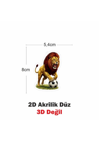 Araba Ayna Süsü, Araba Süsü, Çanta Aksesuarı - Aslan 4 - Pleksi Malzeme, Uv Baskılı - 043 8x6 Cm
