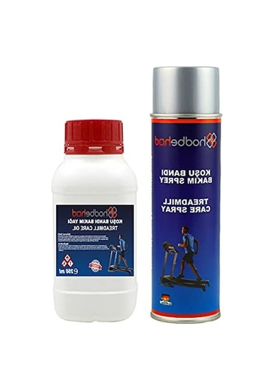 Koşu Bandı İçin Silikon Yağı Seti, 250 Ml Sıvı Ve 500 Ml Sprey İle Bakım Açık Kırmızı