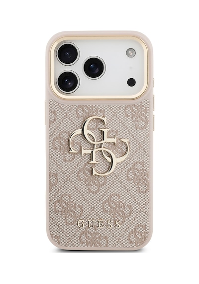 Apple Uyumlu iPhone 17 Pro Kılıf Guess Lisanslı 4g Büyük Metal Logolu Kalın Askılı Kapak Pembe Pembe