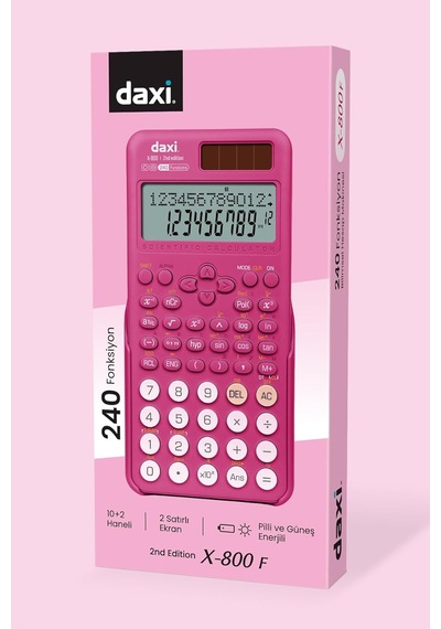 Daxi X-800 Yeni Nesil 240 Fonksiyonlu Bilimsel Hesap Makinesi Fuşya Genel