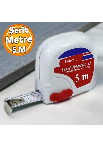 Tr Ölçü Ölçme Plastik Şerit Metre 5 Metre 16 Mm Mezura 0 - 300 MM
