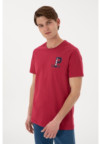 U.S. Polo Assn. Erkek Regular Fit Bisiklet Yaka Vişne Tişört 50306897-VR223