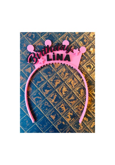 Kişiye Özel İsimli Doğum Günü Taçı Birthday Yazılı Esnek Ve Sağlam Parti Taçı Taç-saç - 942041668 Diğer
