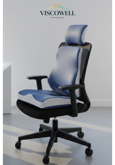 Visco Ergonomik Ofis Koltuk Minder Seti %100 Visco