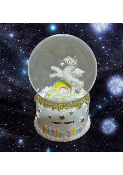 8 Cm Müzikli Işıklı Pony Kar Küresi 3108