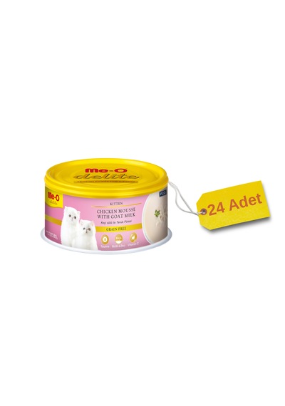 Me-O Keçi Sütlü Tavuk Püresi Konserve Yetişkin Kedi Maması 24 x 80 G