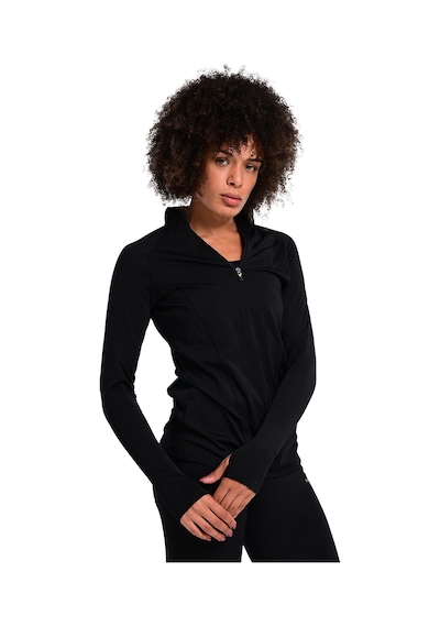 Sportive Almeria Midlayer Kadın Siyah Günlük Stil Sweatshirt 24kk004-syh Siyah