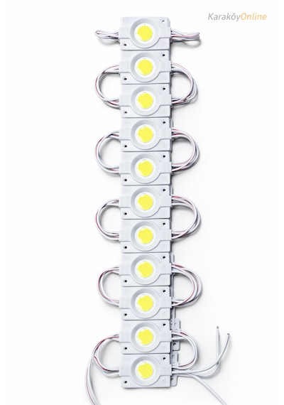 12volt 2.4watt Kare Cob Modül Led Ip65 Dış Mekan 10 Adet Beyaz