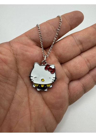 Hello Kitty Mini Figürlü Kolye 60 Cm Zincirli Sevimli Ve Kompakt Karakter Takısı Çok renkli