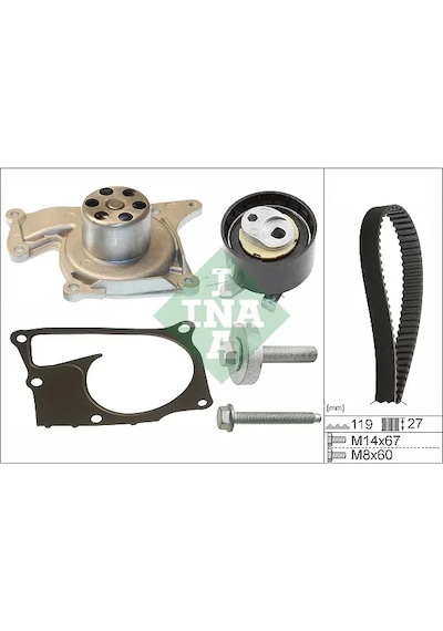 Triger Kayış Seti - Dacia Duster, Sandero, Logan, Dokker, Lodgy - Schaeffler-ına-530060730 08668640