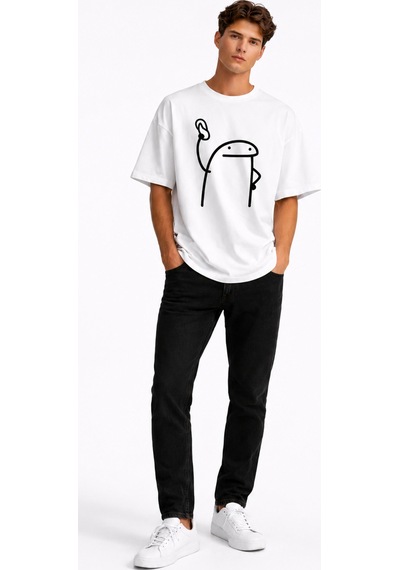 Nevermind Komik Terlik Fırlatan Çöp Adam Çift Tişörtü Oversize Unisex Sevgili Kombini Baskılı Beyaz Beyaz Nevermind Komik Terlik Fırlatan Çöp Adam Çift Tişörtü Oversize Unisex Sevgili Kombini Baskılı Beyaz Beyaz