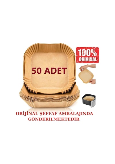 Ayrex Airfryer Pişirme Kağıdı 50 Adet Airfrey Yagli Kagit Pisirme Kagidi Fritoz Air Fryer Hava Fritözü