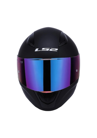 LS2 Rapıd 2 Mat Siyah Kapalı Motosiklet Kaskı Gökkuşağı Camlı