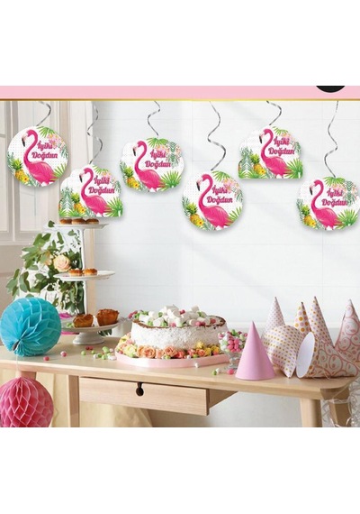 Flamingo Tavan Sarkıt  Süs 6'lı