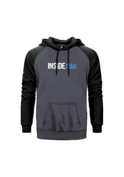 Insade Man Blue Gri Renk Reglan Kol Sweatshirt Gri