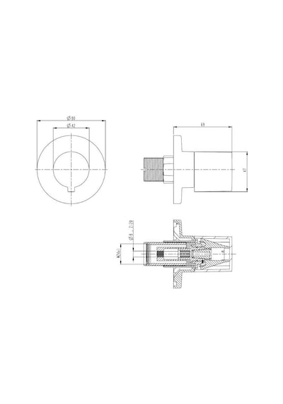 VitrA Ankastre Stop Valf Sıva Altı A41441+ Sıva Üstü A41461 Set Gri