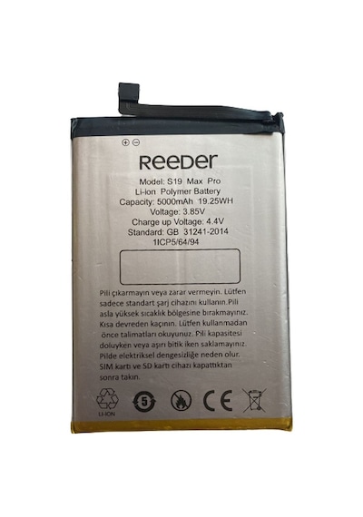 Reeder S19 Max Pro Pil Batarya 5000 Mah