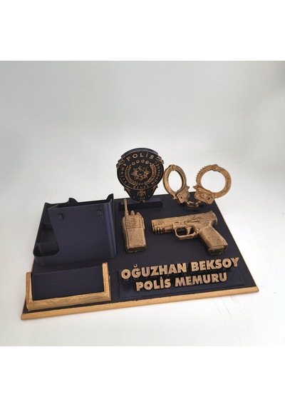 Kişiye Özel Polis Memuru Masa İsimliği ve Kartvizitlik