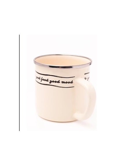 Mood Emaye Kupa 400ml Açık Ahşap