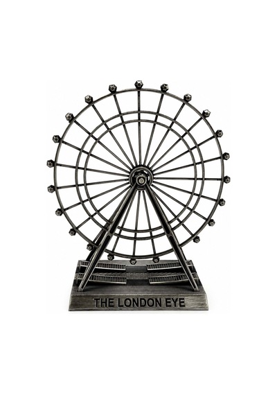 Vintage Metal İngiltere London Eye Biblo Antik Bronz 21 Cm