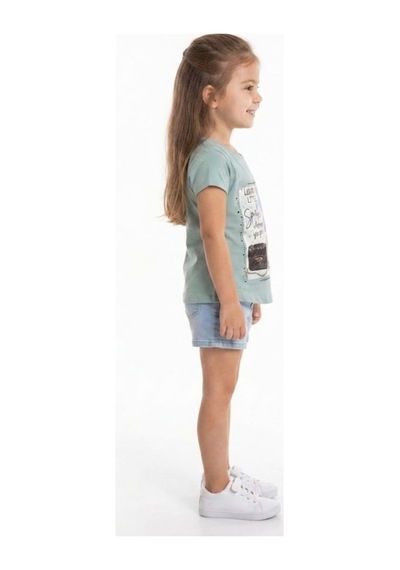 Stsahra Kız Çocuk Yeşil T-shirt