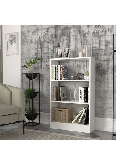 Dekorister Cella 3 Raflı Kitaplık Beyaz