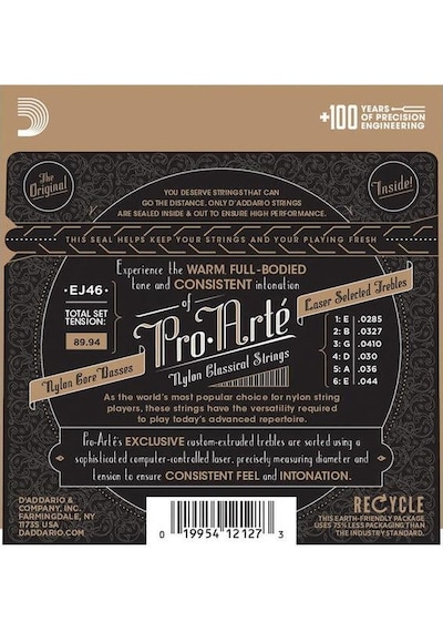 D'addario Ej46-3d Pro-arte Klasik Gitar Tel Seti 3'lü Ekonomik Paket - Sert/hard Tansiyon Yüksek Gerilim, Güçlü Projeksiyon Ve Uzun Ömürlü Akort Kararlılığı