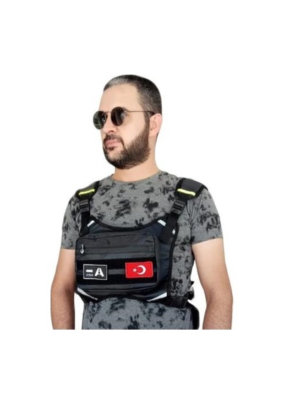 Bike Sky Motobros Motorcu Göğüs Çantası Reflektörlü Su Geçirmez Kan Grubu A-