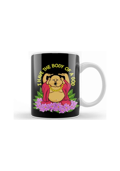 Funny I Have The Body Of A God Buddha Pun Joke Kupa Bardak Porselen Karışık