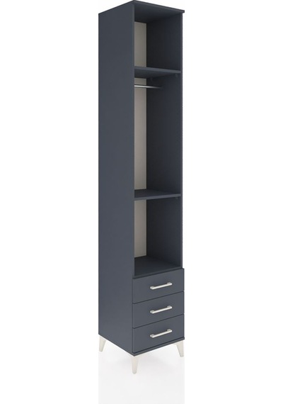 Hyperion Dolap 3 Raflı 3 Çekmeceli Tek Askılı 44x44x243 Antrasit-antrasit Antrasit Hyperion Dolap 3 Raflı 3 Çekmeceli Tek Askılı 44x44x243 Antrasit-antrasit Antrasit