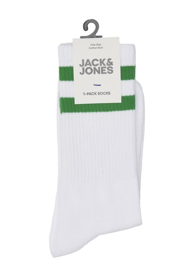 Jack & Jones Jackayden Tennis Sock Erkek Çorap-27395 - Yeşil Beyaz - Yeşil
