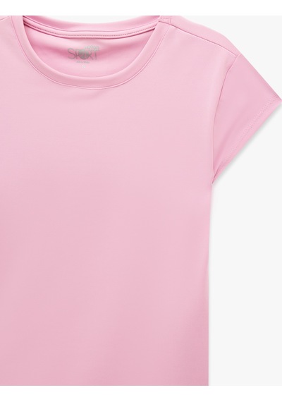 Koton Slim Fit Bisiklet Yaka Kısa Kollu Spor Tişört Pembe 6sak10340nk Gül
