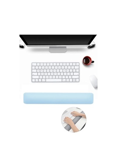 Ayrex Daytona Sb-2 Ergonomik Klavye Mouse Bilek Desteği Ofis Oyun Kullanımına Uyumlu Mavi