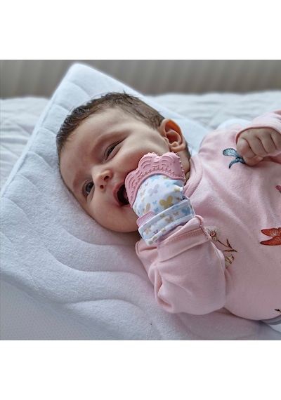 Babyjem Diş  Kaşıyıcı Eldiven Pembe