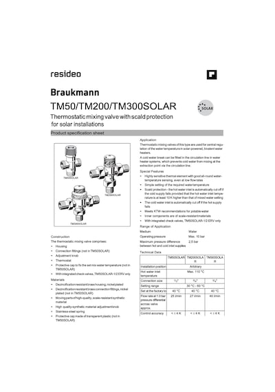 Honeywell Tm200solar-3/4e Termostatik Karışım Vanası 3/4''