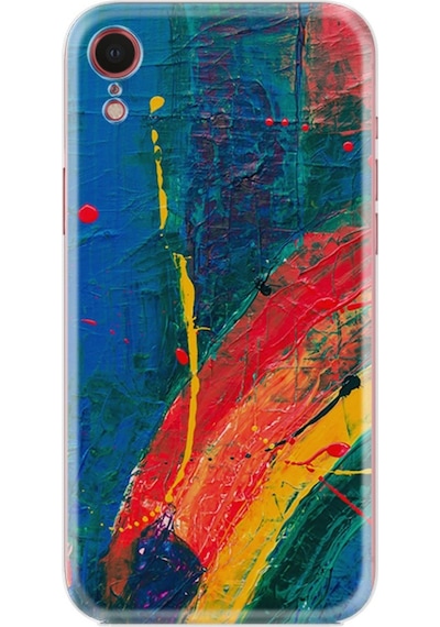 Apple Uyumlu iPhone XR Kılıf Silikon Desen Ressam Sulu Boya 1600