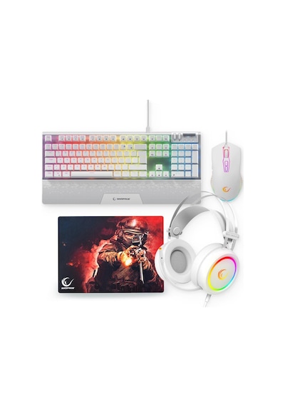 Rampage Carbon 4lü Set Stormy Kulaklık Smx-g68 Mouse 300350 Mousepad Rgb Q Gaming Oyuncu Red Switch Klavye Optik