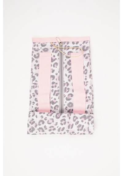Fabric Craft Bag Yemek Taşıma Çantası Duck Kumaş Katlanabilir Büyük Boy Mutfak Taşıma Çantası Pembe - Gri