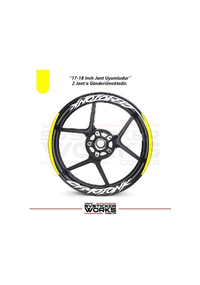 Cfmoto Nk Jant Sticker Motosiklet Jant Sticker Set Ay Modeli Sarı