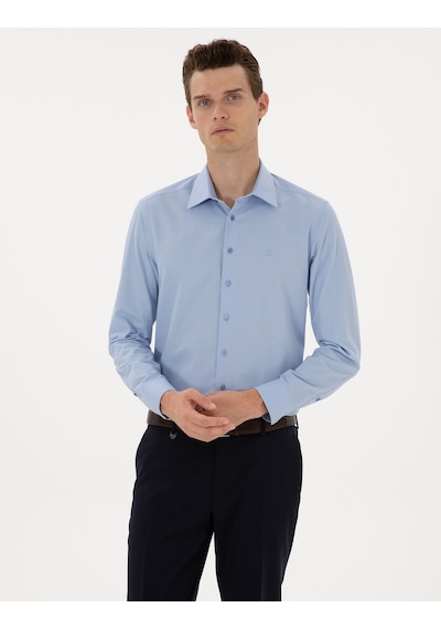 Pierre Cardin Erkek Mavi Gömlek Desenli 50312330-vr036 Mavi