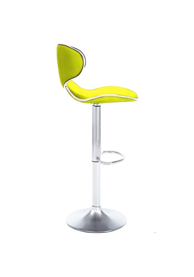 Bürocci Zen Bar Taburesi - Sarı Modern Deri Metal Ataklı Yüksek Tezgah Sandalyesi - 9549s0512 Sarı
