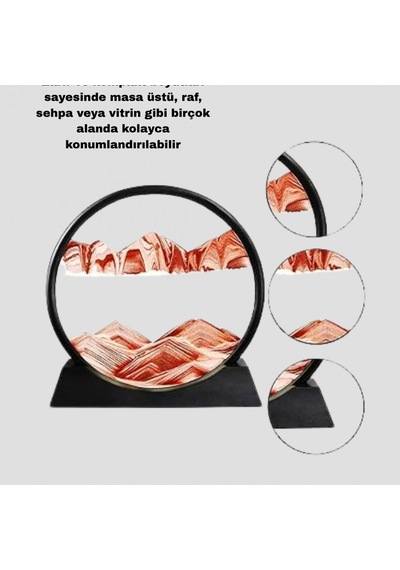 Şeffaf Cam Kum Saati Minimalist Masa, Raf Ve Vitrin Dekoru