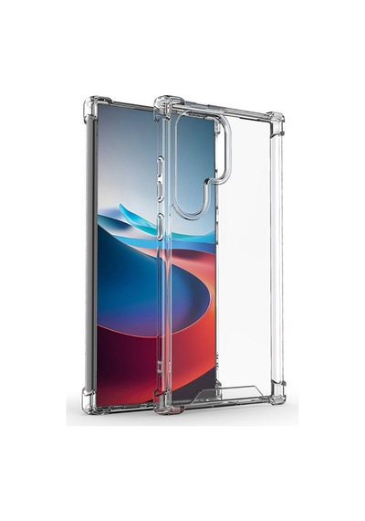 Galaxy Uyumlu S24 Ultra Kılıf Tchs Nitro Anti Shock Silikon - Renksiz Renksiz