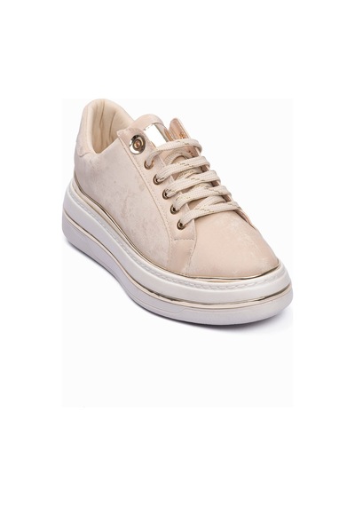 Mubiano Kadın Sneaker Kadife Desenli Gold Detaylı Kalın Tabanlı Spor Ayakkabı Lilium Bej Bej Mubiano Kadın Sneaker Kadife Desenli Gold Detaylı Kalın Tabanlı Spor Ayakkabı Lilium Bej Bej